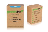 greenline remplace Epson C 13 T 03A24010 / 603XL Cartouche d'encre, cyan