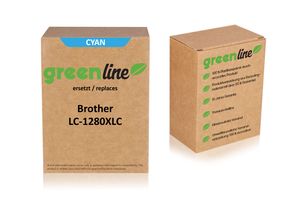 greenline ersetzt Brother LC-1280 XL C Tintenpatrone, cyan 