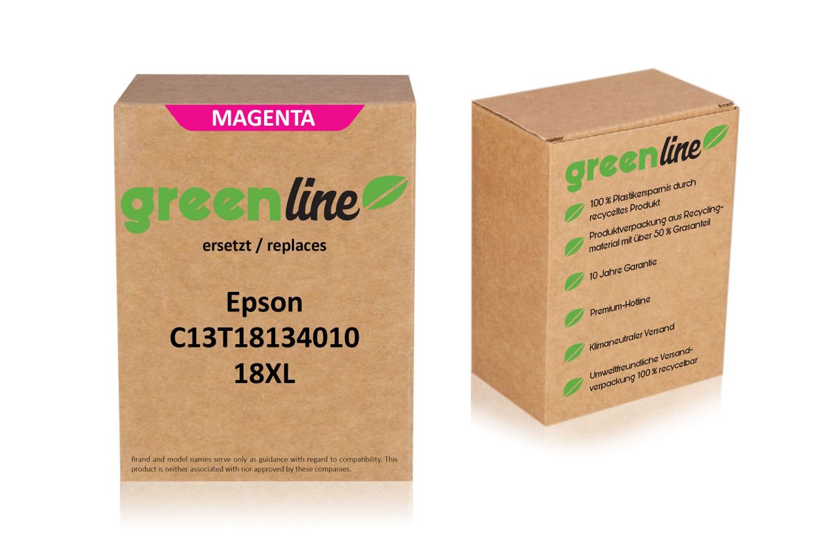 greenline ersetzt Epson C 13 T 18134010 / 18XL Tintenpatrone, magenta 