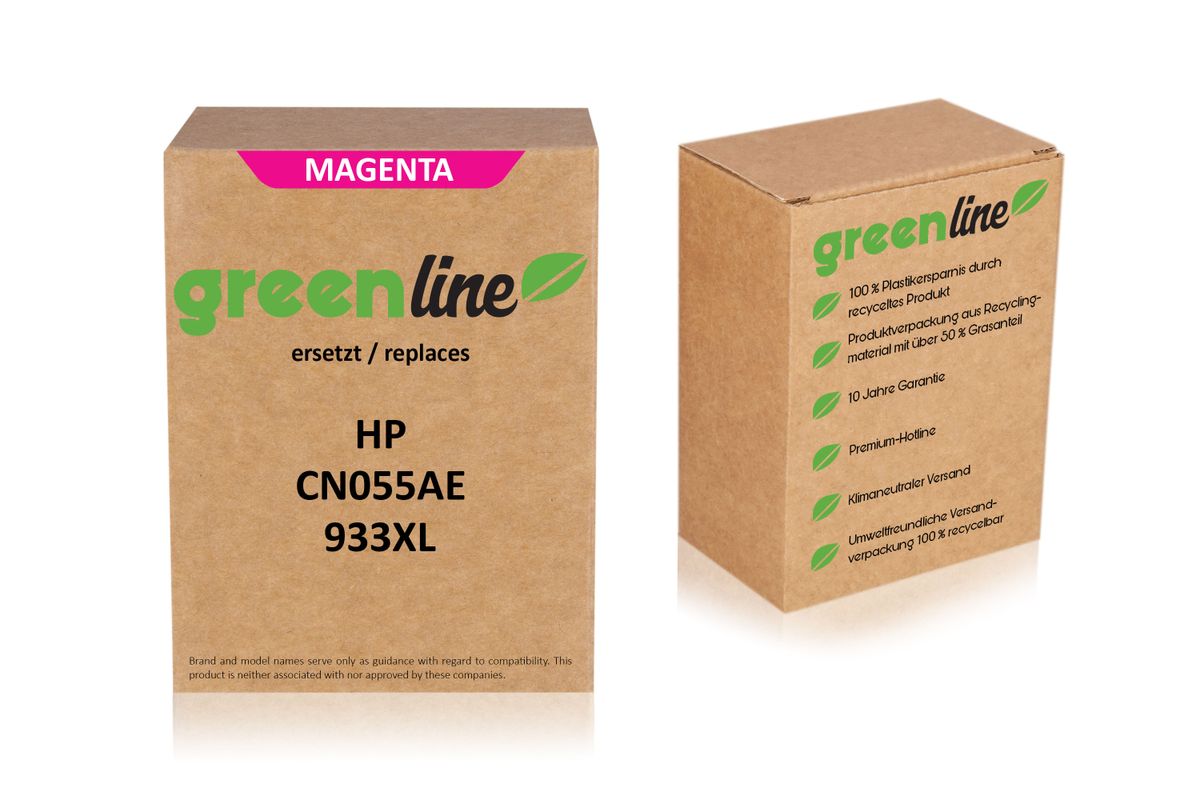 greenline ersetzt HP CN 055 AE / 933XL Tintenpatrone, magenta 