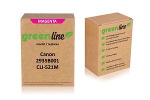 greenline zastępuje Canon 2935 B 001 / CLI-521 M Wklad atramentowy, magenta 