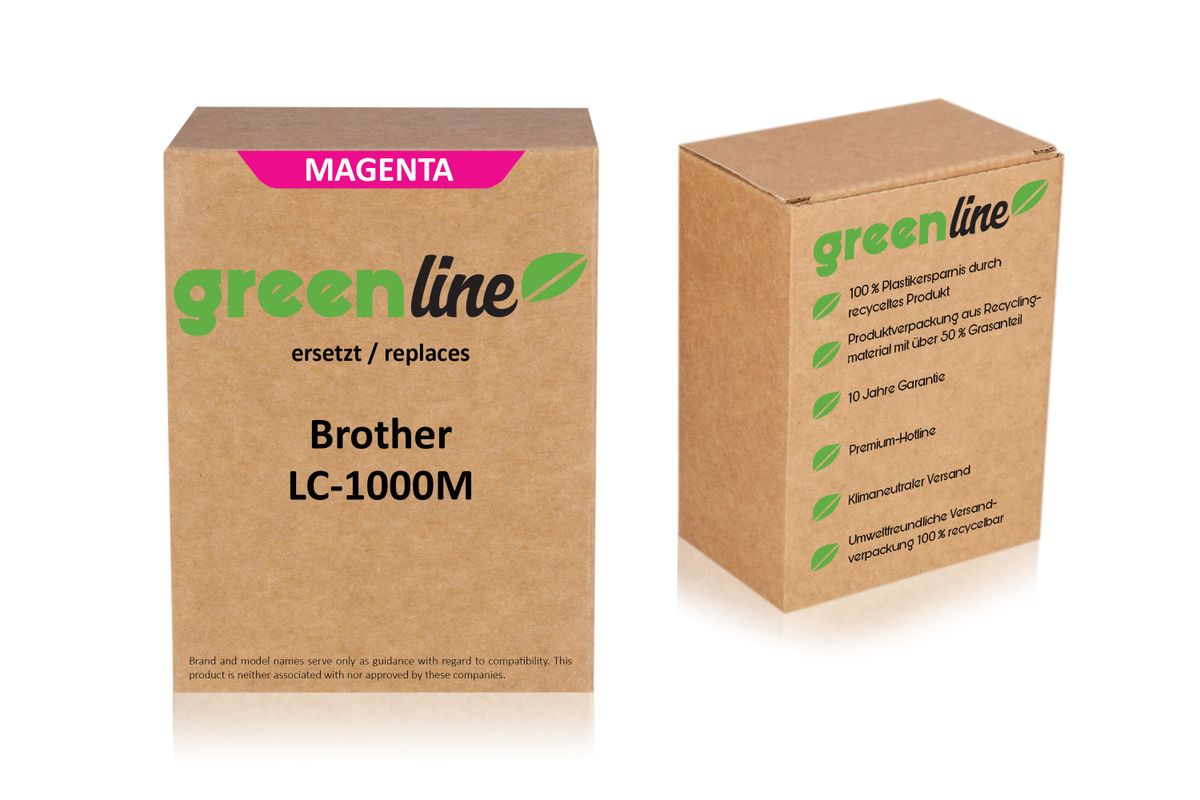 greenline ersetzt Brother LC-1000 M Tintenpatrone, magenta 
