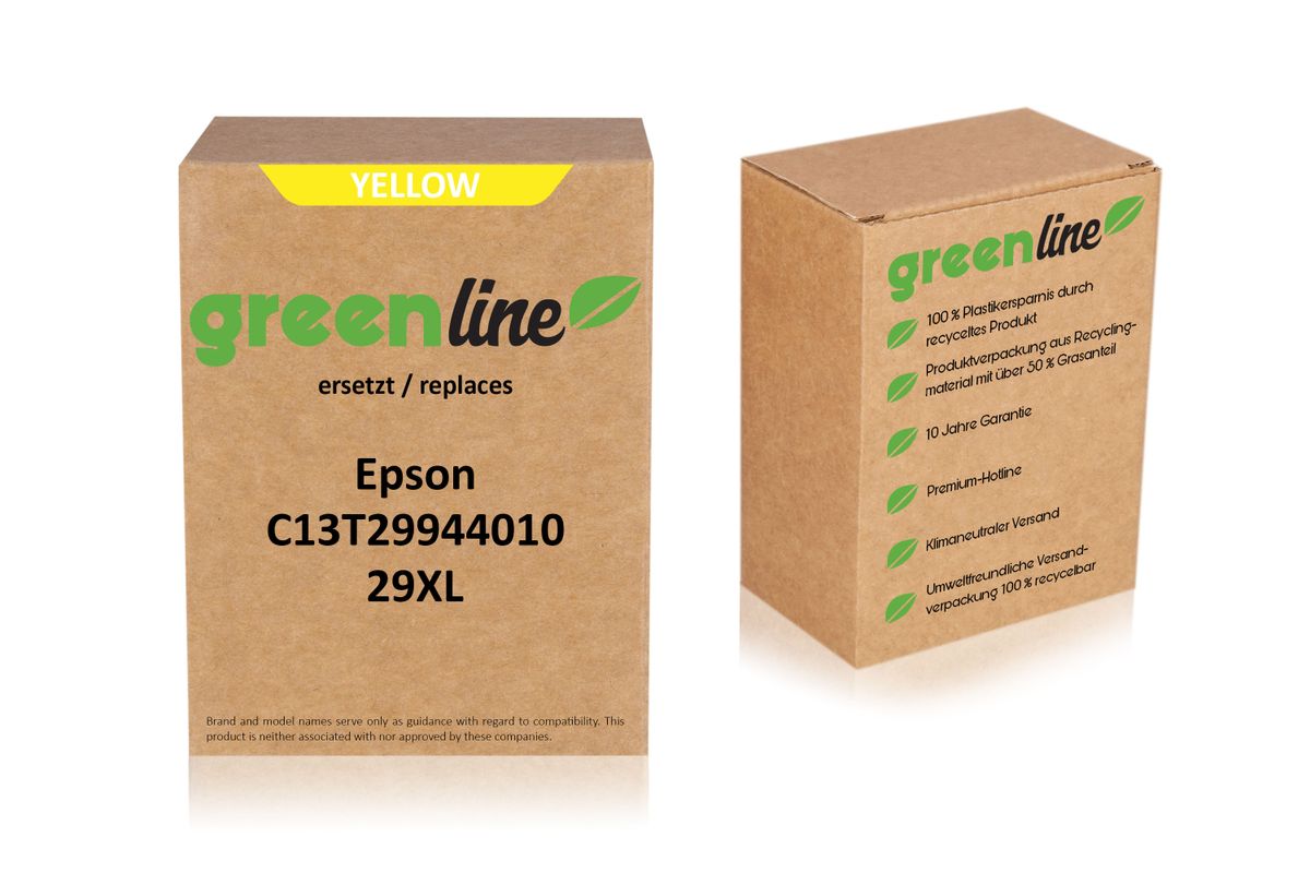 greenline ersetzt Epson C 13 T 29944010 / 29XL Tintenpatrone, gelb 