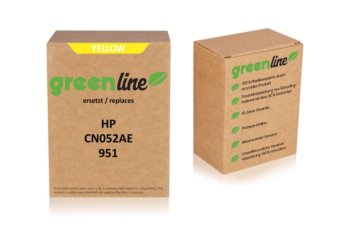 greenline ersetzt HP CN 052 AE / 951 XL Tintenpatrone, gelb 