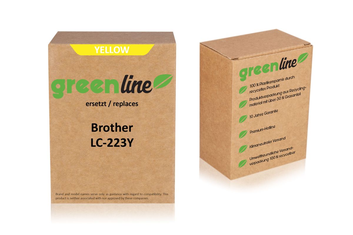 greenline ersetzt Brother LC-223 Y XL Tintenpatrone, gelb 