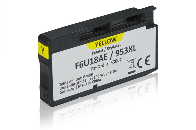 Compatible to HP F6U18AE / 953XL Ink Cartridge, yellow 
