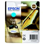 Original Epson C13T16224010 / 16 Cartouche d'encre cyan
