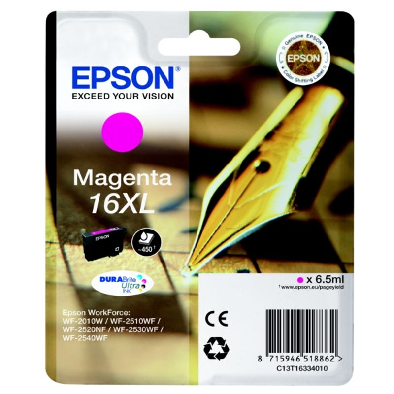 Original Epson C13T16334010 / 16XL Tintenpatrone magenta 