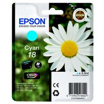 Original Epson C13T18024022 / 18 Cartouche d'encre cyan 