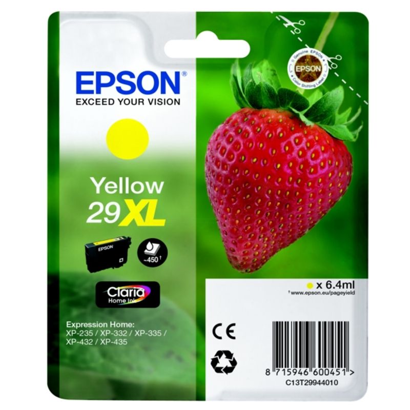 Original Epson C13T29944022 / 29XL Tintenpatrone gelb 