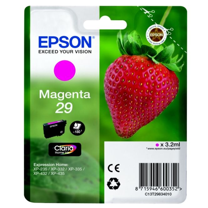 Original Epson C13T29834012 / 29 Tintenpatrone magenta 