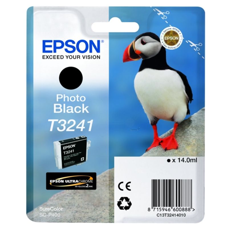 Original Epson C13T32414010 / T3241 Tintenpatrone schwarz 