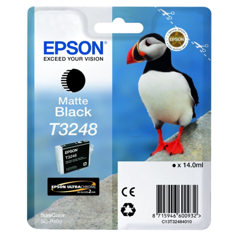 Original Epson C13T32484010 / T3248 Cartouche d'encre noire mate 