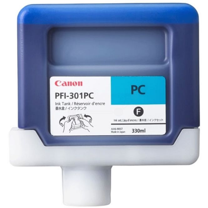 Origineel Canon 1490B001 / PFI301PC Inktcartridge licht cyaan 