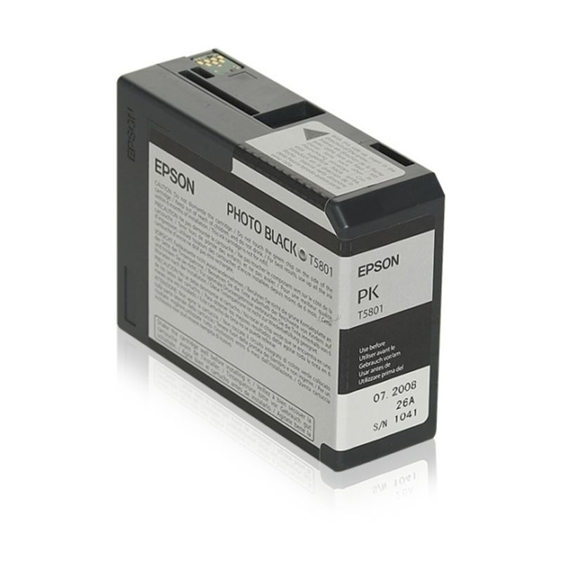 Original Epson C13T580100 / T5801 Tintenpatrone schwarz 