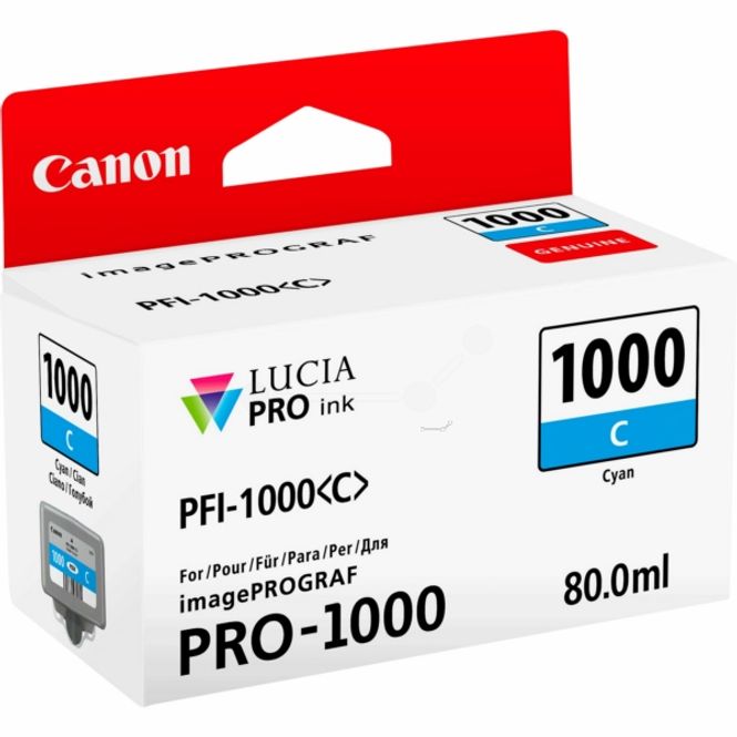 Original Canon 0547C001 / PFI1000C Tintenpatrone cyan 