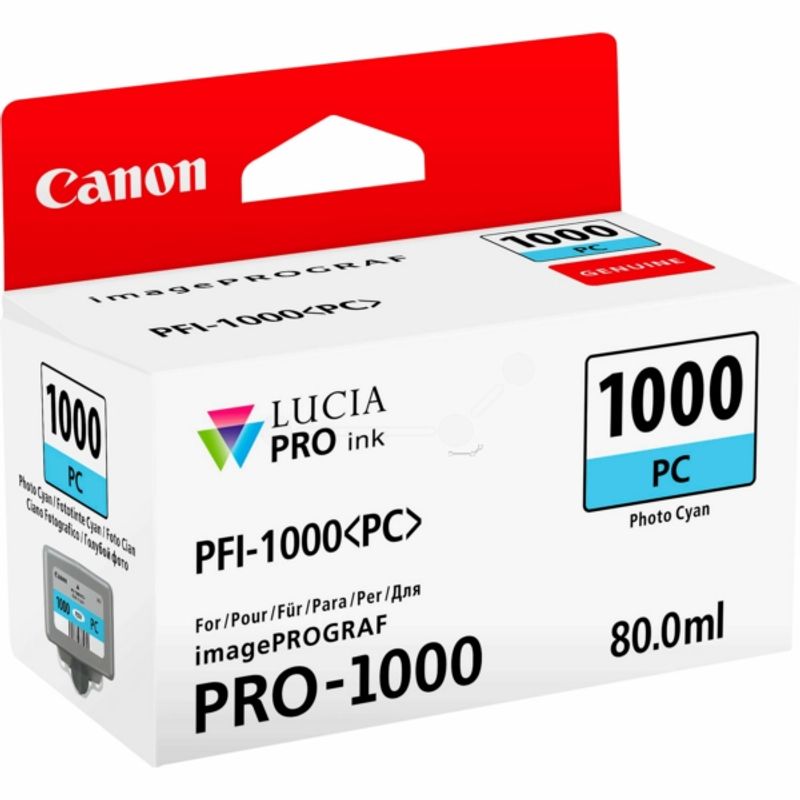Original Canon 0550C001 / PFI1000PC Tintenpatrone cyan hell 