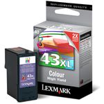 Originale Lexmark 18YX143E / 43XL Cartuccia/testina di stampa colore