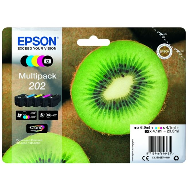 Origineel Epson C13T02E74010 / 202 Inktcartridge MultiPack 