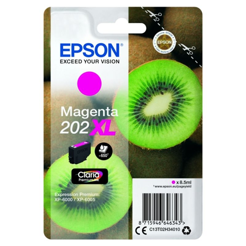 Original Epson C13T02H34010 / 202XL Tintenpatrone magenta 