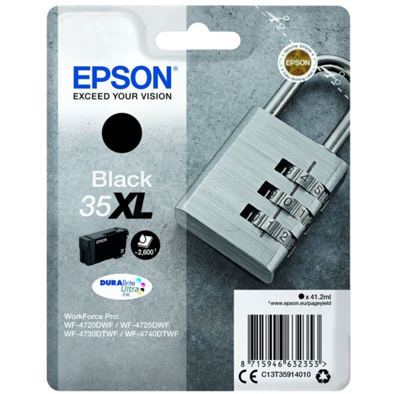 Original Epson C13T35914010 / 35XL Tintenpatrone schwarz 
