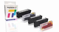 Lot De 4 Cartouches D'Encre Cyan C-581 Compatibles Canon PIXMA - 12ml Par Cartouche