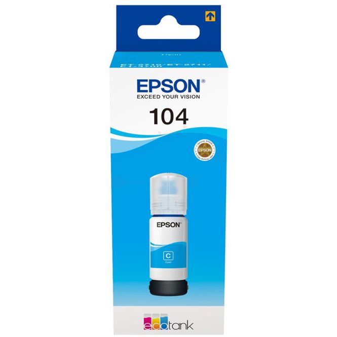 Original Epson C13T00P240 / 104 Tintenflasche cyan 