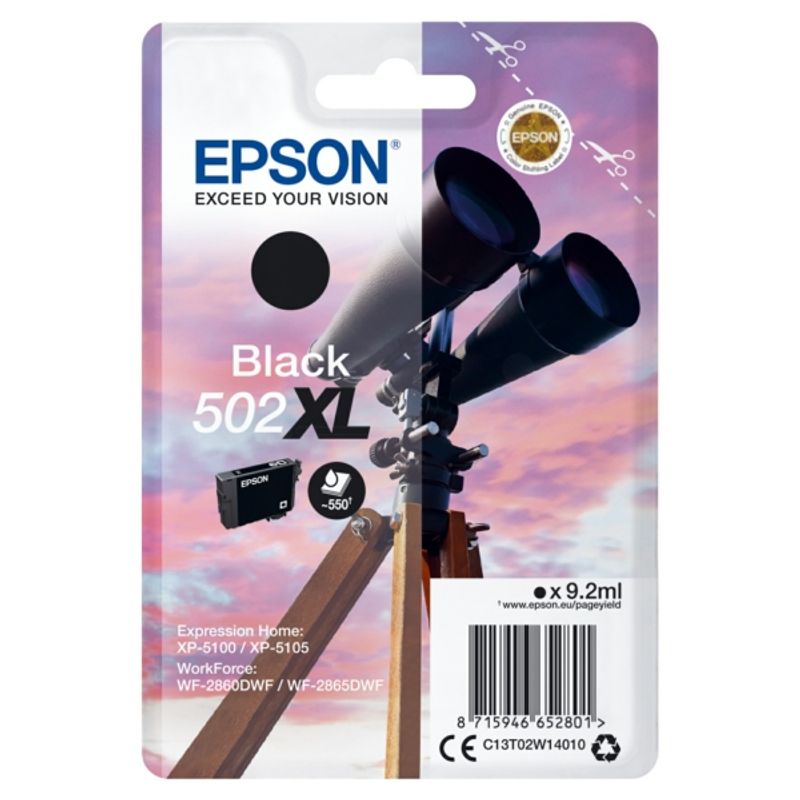 Original Epson C13T02W14010 / 502XL Tintenpatrone schwarz 