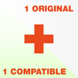IMPRIMEZ 2x PLUS - 1 Toner Ricoh 407254 / TYPESP 201 HE original + 1 compatible à -50%