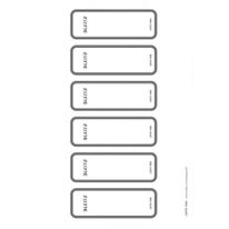 LEITZ Ordnerrückenschild, kurz/breit, PC-beschriftbar, 50 Stück, grau  