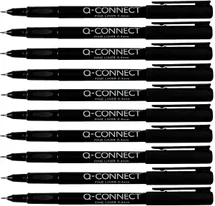 Q-CONNECT Liner fin, 0,4mm, noir, (10 pièces) 