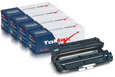 ToMax Set Compatibile sostituisce Brother TN-241BK contiene 1x Kit tamburo / 4x Cartuccia di toner