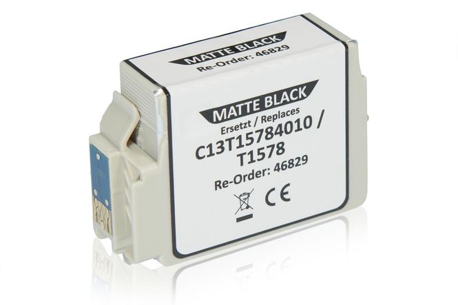 Kompatibel zu Epson C13T15784010 / T1578 Tintenpatrone, schwarz 
