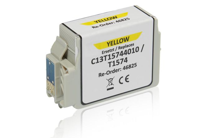 Kompatibel zu Epson C13T15744010 / T1574 Tintenpatrone, gelb 
