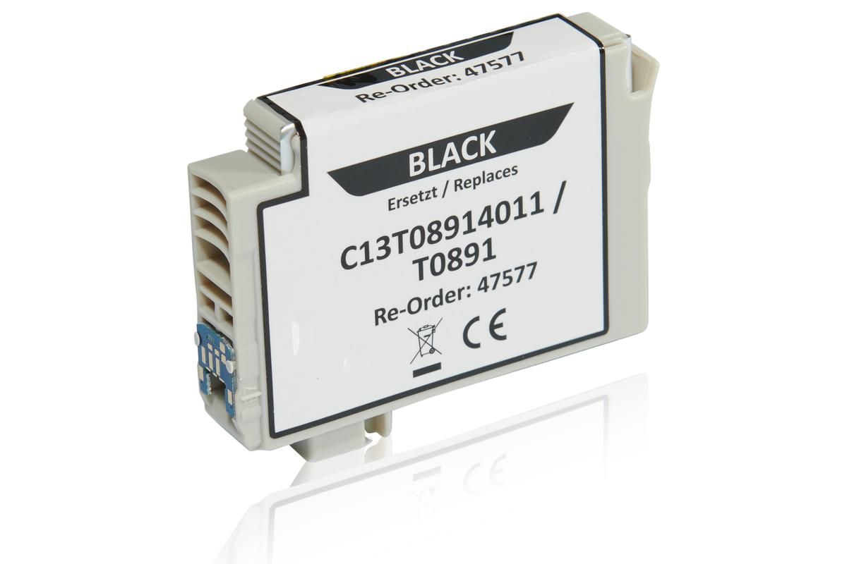 Kompatibel zu Epson C13T08914011 / T0891 Tintenpatrone, schwarz 