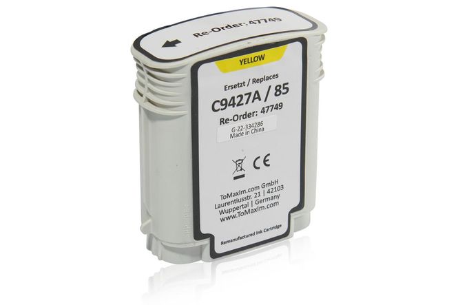 Kompatibel zu HP C9427A / 85 Tintenpatrone, gelb 