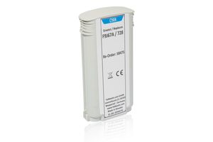 Compatible to HP F9J67A / 728 Ink Cartridge, cyan 