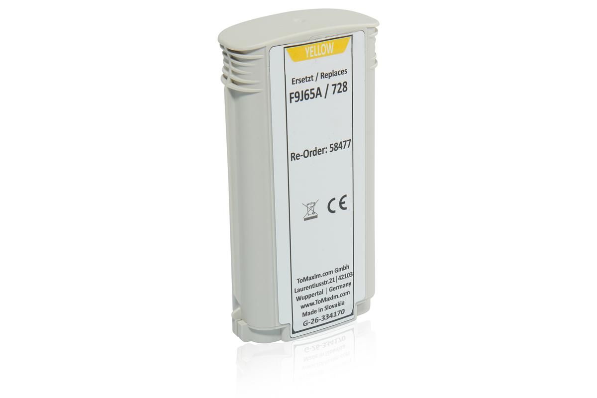 Kompatibel zu HP F9J65A / 728 Tintenpatrone, gelb 