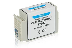 Kompatibel zu Epson C13T76024010 / T7602 Tintenpatrone, cyan 