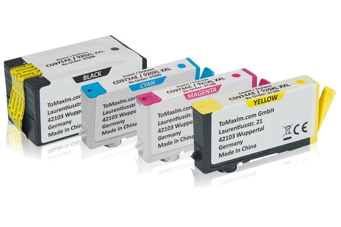 Multipack compatible with HP C2N92AE / 920XL XXL contains 4x Ink Cartridge 