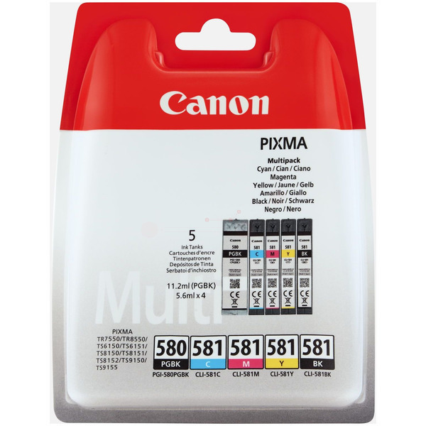 Original Canon 2078C006 / PGI580CLI581 Tintenpatrone MultiPack