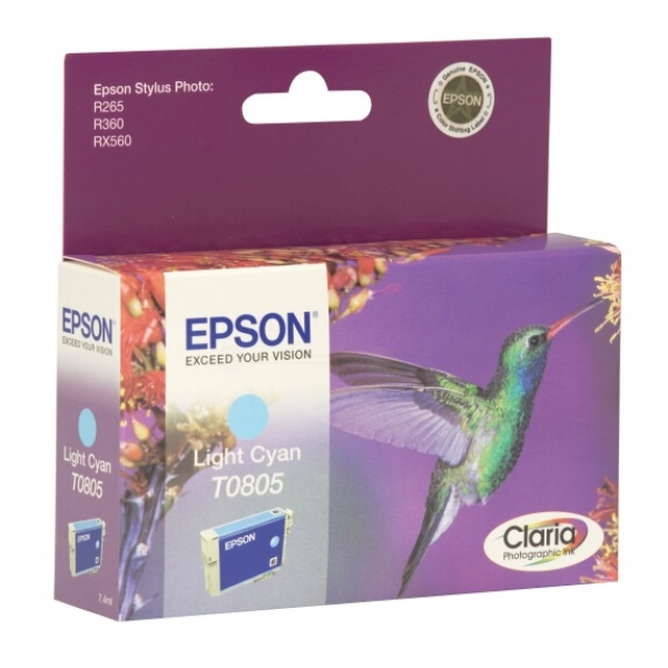 Original Epson C13T08054021 / T0805 Tintenpatrone cyan hell