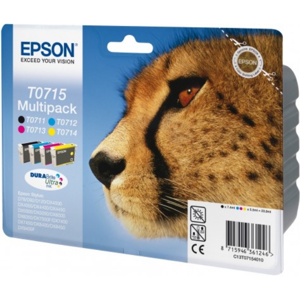 Original Epson C13T07154022 / T0715 Tintenpatrone MultiPack