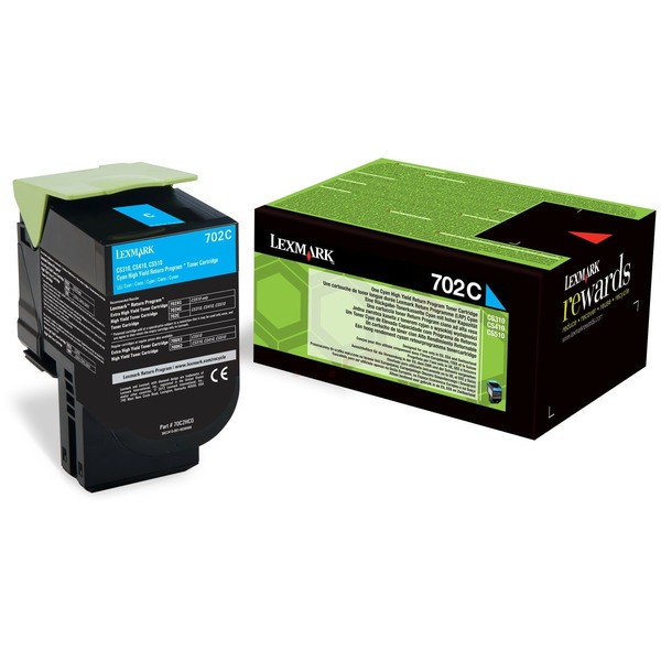 Original Lexmark 70C20C0 / 702C Toner cyan