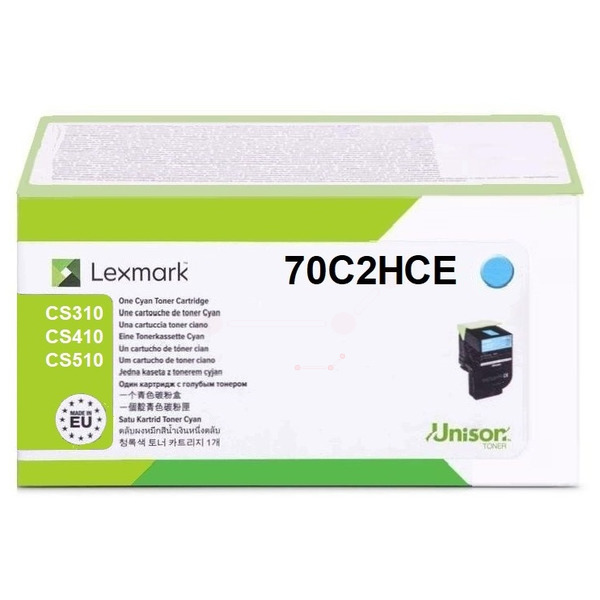 Original Lexmark 70C2HCE / 702HC Toner cyan