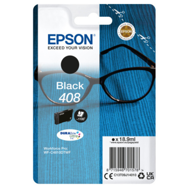 Original Epson C13T09J14010 / 408 Tintenpatrone schwarz