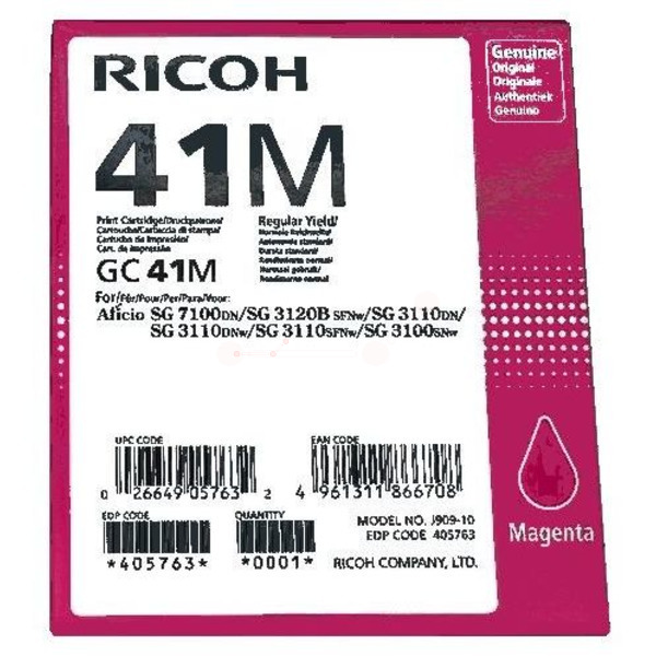 Original Ricoh 405763 / GC41M Tinte Sonstige