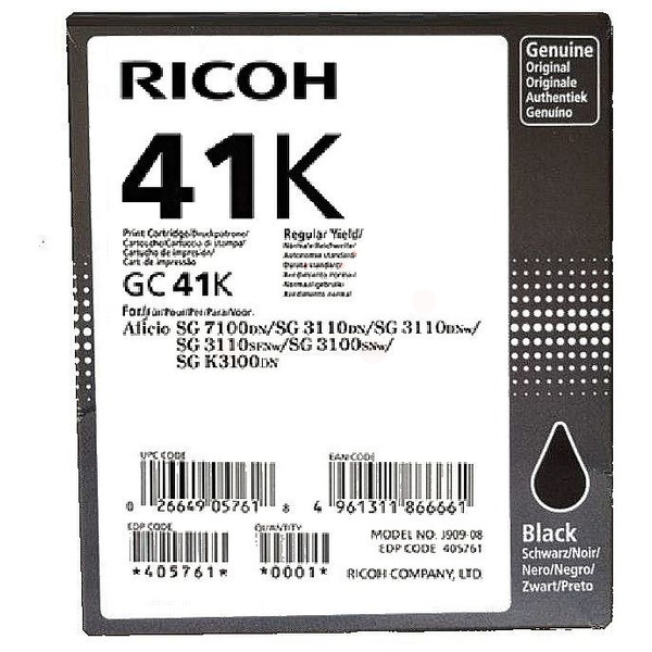 Original Ricoh 405761 / GC41K Tinte Sonstige