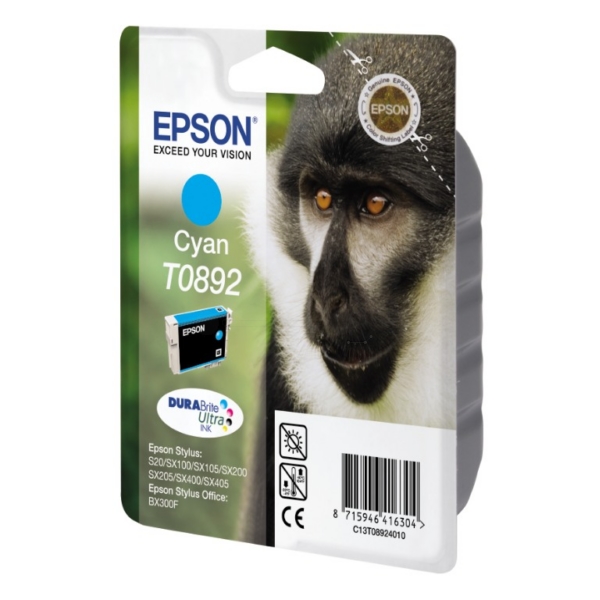 Original Epson C13T08924011 / T0892 Tintenpatrone cyan