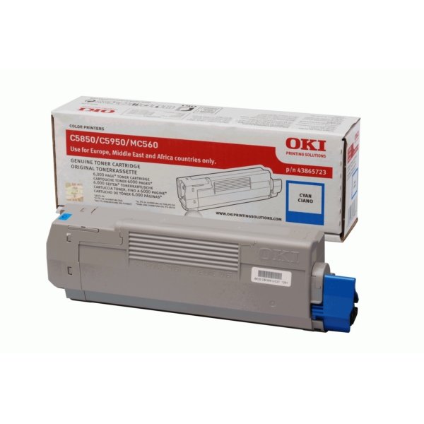 Original OKI 43865723 Toner cyan